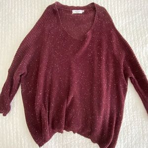 Carly Jean Los Angeles Rhea Pullover Sweater Plum